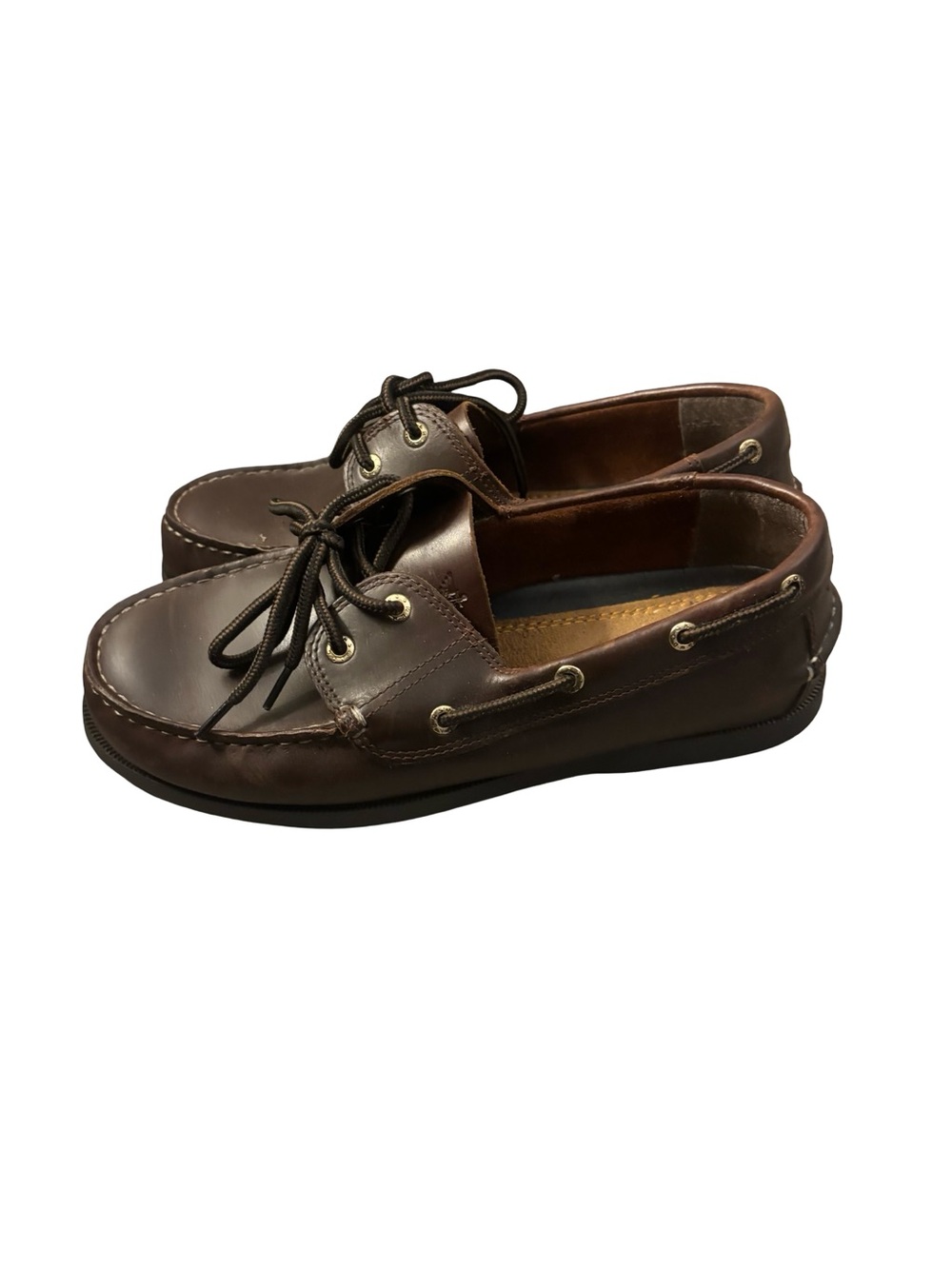 Dockers Vargas Men’s Brown Leather Preppy Nautical Boat Shoes Size 8.5 Wide